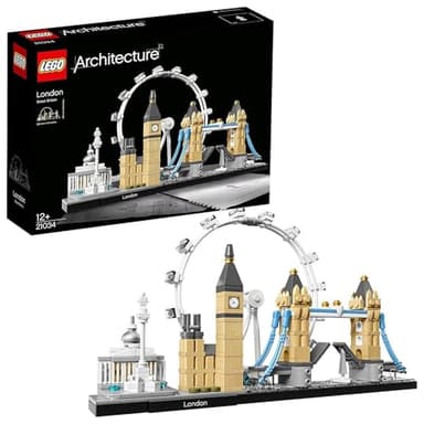 LEGO Architecture Skyline Model Building Set, Model Kit Featuring London Eye, Big Ben, Tower Bridge, Office Home Décor, Collectible Gift Idea for Men, Women and Teens 21034