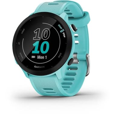 Garmin Forerunner 55 GPS 42mm Running Smartwatch, Easy to use, Lightweight, Training Guidance, Safety & Tracking Features, Aqua