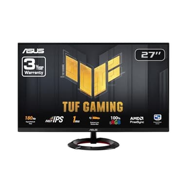 ASUS TUF Gaming VG279Q3R Gaming Monitor 27 Inch 1080p - Full HD, 180Hz, IPS Fast, Extreme Low Motion Blur, 1ms, FreeSync, Variable Overdrive, Shadow Boost, Eye Care, 100% sRGB