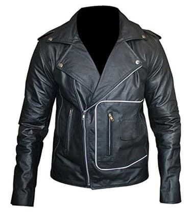 Miracle Trading T-Bird Leather Jacket | Grease Leather Jacket | Danny Zuko's Jacket | 2XS to 5XL (l, Real Leather) Black