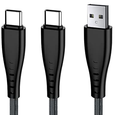 PS5 Controller Charger Cable 3M+3M for Sony PlayStation 5/PS5 Dualsense/Xbox Series X/S,3A Fast Charging USB Type C Lead,Extra Long Cord,Play and Charge Wire 10FT 2Pack,USB A to C, Nylon Braided