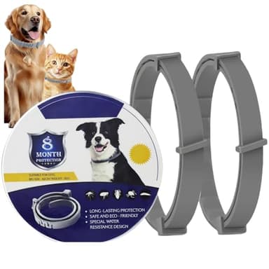 2 Pack Collar Dog,Collars for Dogs to Prevent,Puppy Collars,Natural Essential Oils,Safe Waterproof Adjustable Dog C/ollar,8-Month Protection for D/ogs,Do/g C/ollar Medium,Calming Colla/r for Do/gs