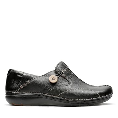 Clarks Women's Un Loop Mocassins, Black, 6 UK Wide