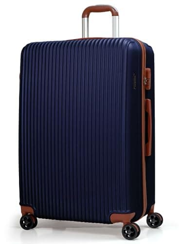 CALDARIUS Large Luggage | Durable Suitcases | Lightweight & Secure with Combination Lock | Smooth 4 Dual Spinner Wheels | Ideal Travel Bag & Luggage Sets (Navy Blue, Large 28'')