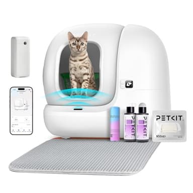 PETKIT PURA MAX 2 Self Cleaning Cat Litter Tray, App Control Automatic Cat Litter Tray for Multi-Cats, Extra-Large, Advanced Odour Control, Smart Robot Litter Box with Mat and Liners