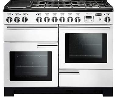 Rangemaster PDL110DFFWH/C Professional Deluxe White with Chrome Trim 110cm Dual Fuel Range Cooker