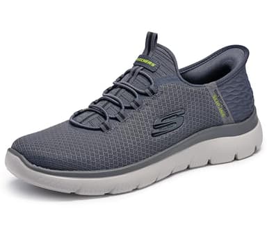 Skechers Men's Summits HIGH Range Sneaker, Charcoal Mesh/Trim, 9 UK