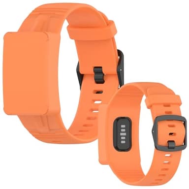 Ranyi Silicone Wristband Compatible for WHOOP 5.0 / WHOOP Life MG/Peak/One/WHOOP 4.0 3.0, WaterProof SweatProof Silicone Band, Adjustable Soft Comfort Durable Sports Wristband for Men & Women -orange