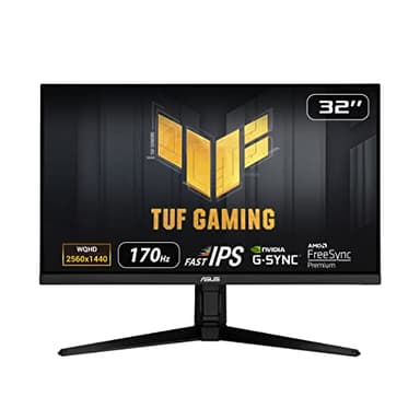 ASUS TUF Gaming VG32AQL1A Gaming Monitor – 32 inch QHD (2560x1440), IPS, 170Hz, ELMB SYNC, G-Sync compatible ready, 1ms (GTG), 99% DCI-P3, VESA, DisplayHDR 400