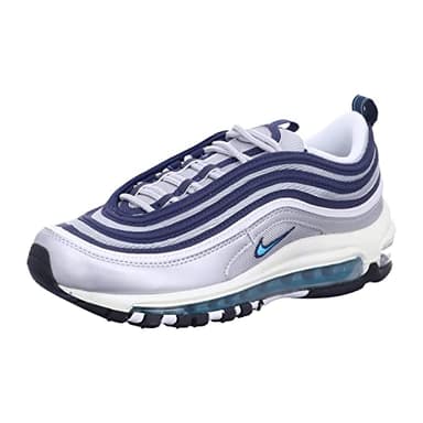 Nike Men's Air Max 97 Sneaker, Metallic Silver Chlorine Blue, 5.5 UK