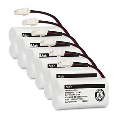iMah Ryme B1-3 BT162342 BT262342 Cordless Phone Batteries for Vtech CS6409 CS6419 CS6429 CS80100 AT&T CL81101 EL5210 EL52400 Handset Telephone (Pack of 6)