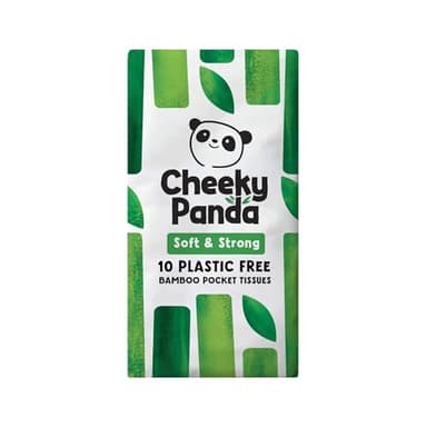 The Cheeky Panda Bamboo Facial Tissue | Plastic Free Travel Tissue Pack | 10 Super Soft Pocket Tissues