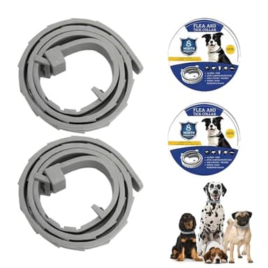 2 Pack Dog Insect Repellent Collars - Safe Waterproof Adjustable Collars with Natural Essential Oils Calming & Protects Against Infections 16 Months Protection for Puppies & Dogs 8 Weeks and Older