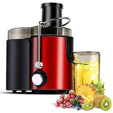 Juicer Machines, 1000W Masticating Juicer with Anti-drip & Anti-slip Function, Juicers Whole Fruit and Vegetable with 64mm Wide Mouth Food Chute, 2 Speeds, Easy to Clean