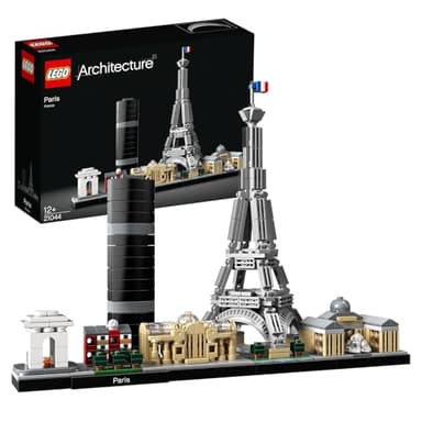 LEGO Architecture Paris Model Building Set for Adults with Eiffel Tower and The Louvre Model, Skyline Collection, Office Home Décor, Collectible Gift Idea for Women, Men, Her or Him 21044