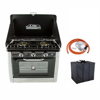 NJ CO-01 Portable Camping Gas Oven & Stove Combo - Outdoor LPG Cooker