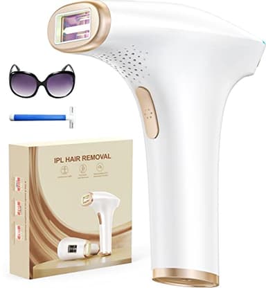 Haarlosy IPL Laser Hair Removal, 3-in-1, Faster, Painless and Salon Quality Results at Home, Hair Removal Device for Women and Men, Long Lasting Smoothness on Face, Bikini Line and Body, Gold