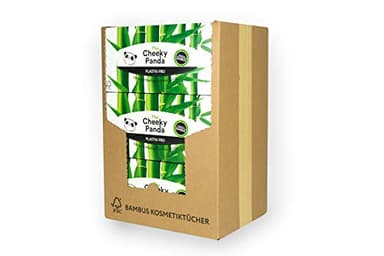 The Cheeky Panda - Bamboo Cosmetic tissues - 12 x 60 Sheets - 3-ply - Super Soft and Plastic-Free - Sustainable and Environmentally Friendly Tissue Box - FSC Certified - Ideal for Allergy sufferers