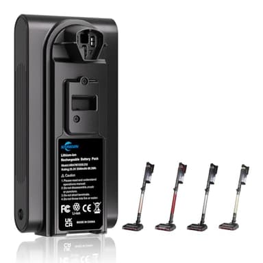 KUNLUN 3500mAh Compatible for Shark XBATR725SLEU Battery Replacement for Shark IZ400UK, IZ400UKT, IZ400UKTSB, IZ420UKT Cordless Vacuum Cleaners, 25.2V Lithium Ion XBATR725SL Battery