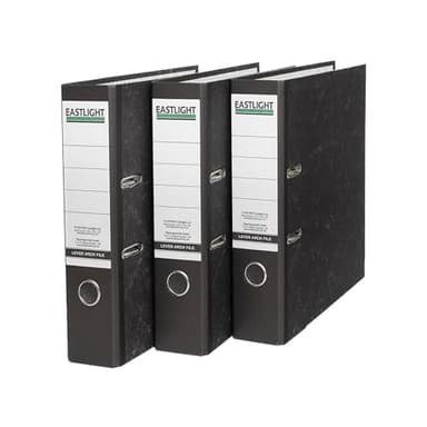Eastlight A4 Lever Arch Files Black & White Pack of 3