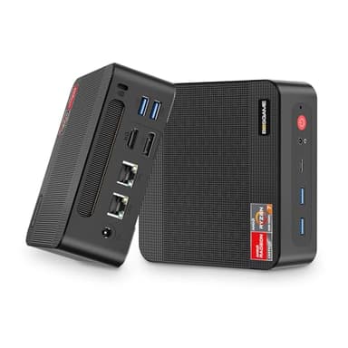 BOSGAME P4 Plus Mini PC Ryzen 7 5825U (Upgraded 5700U), 8C/16T, up to 4.5GHz, 32GB DDR4 1TB PCIe 4.0 SSD, Triple Display Desktop PC, WiFi 6E, BT5.2, Type-C