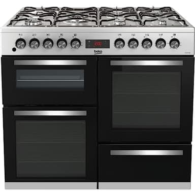 Beko KDVF100X Freestanding A/A Rated Dual Fuel Range Cooker -Stainless Steel