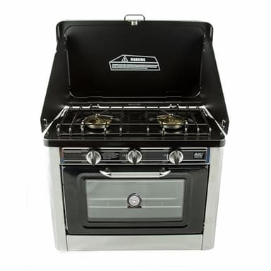 NJ CO-01 Camping Gas Oven -2 Burner Portable Stove Outdoor Cooker LPG