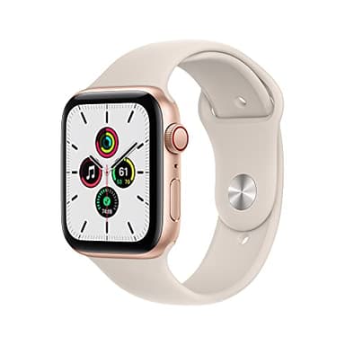 Apple Watch SE (GPS + Cellular, 44MM) - Gold Aluminum Case with Starlight Band (Renewed)