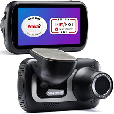 Nextbase 522GW Dash Cam Front Camera – 1440p QHD, GPS, Wi-Fi, Bluetooth – Emergency SOS, 3" HD Touchscreen – Built-in Polarising Filter – Loop Recording, Intelligent Parking Mode