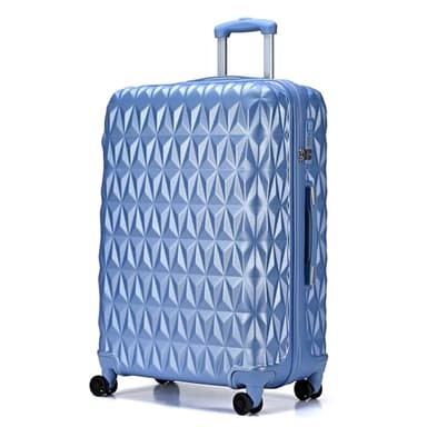 RMW Medium Suitcase Luggage Hard Shell | Lightweight Suitcase | Aluminum Telescopic Handle | 3 Digit Combination Lock | 4 Dual Spinner Wheels | Hand Luggage (Ice Blue, Medium 24")