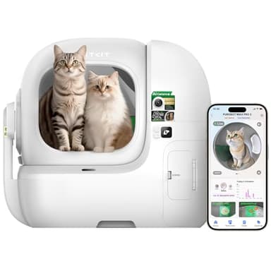 PETKIT PUROBOT MAX PRO 2 Self Cleaning Cat Litter Tray with AI Camera, Facial Recognition & Health Insights, Smart App & Odour Control Automatic Cat Litter Box, Quiet & Spacious for Multiple Cats