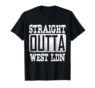 Straight Outta West London UK Hip Hop Drill Urban Gym T-Shirt