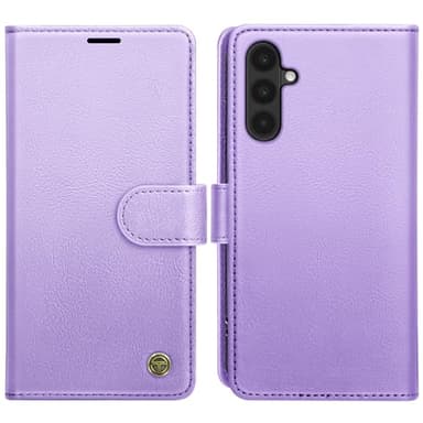 AIMOYU for Samsung Galaxy A56 5G Case, Flip Wallet Leather Phone Case with [4 Card Slots] [Kickstand] [RFID Blocking] Magnetic Protective Shockproof Cover for Samsung A56 Phone Case - Purple