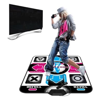 90 * 82cm Kids Dance Mat, TV Dance Mat, Adult Dance Mat, Single User Dance Floor Mat, Musical Electronic Dance Step Mat, Christmas Birthday Gift for Kids Adults
