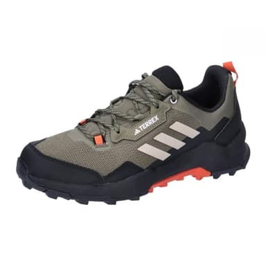 adidas Men's Terrex AX4 Hiking Shoes, Olive strata/Wonder Beige/core Black, 8 UK