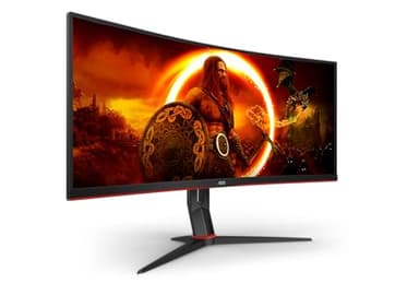 AOC Gaming CU34G2XP - 34 Inch WQHD Curved Monitor, VA, 180Hz, 1ms GtG, HDR400, Height Adjust, Game Mode, Speakers (3440 x 1440, 400 cd/m HDMI 2.0 / DP 1.4)
