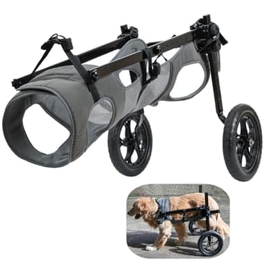 UIQELYS Large Dog Wheelchair for Back Legs, 2XL Grey Giant Pets Wheelchairs Light Weight Cart with Disabled/Old Hind Legs Walking, Adjustable Large-Size Dogs Wheelchair for Hind Legs