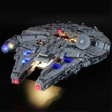 MENZAVA LED Light Kit Compatible with LEGO 75192 Millennium Falcon Star Wars Building Blocks Model - Model Set NOT Included