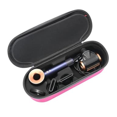 Hard Case for Dyson Supersonic Hair Dryer Iron/Fuchsia-Fits Ful Hair Dryer Accessories & Model HD15/HD08 by RLSOCO（Deep Pink）