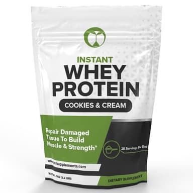 Whey Protein Powder | 1kg / 2.2lbs | Cookies & Cream Flavour | 28 Servings | Isolate, Concentrate & Hydrolysate Blend (2.2lbs / 1kg, Cookies & Cream)