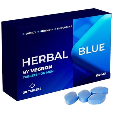 Herbal Blue Men’s Daily Support – 30 Tablets 100mg | Natural Herbal Supplement for Men | Supports Energy, Vitality & Endurance | Daily Wellness & Performance Formula | UK Made