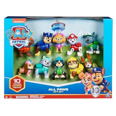 Paw Patrol, 10th Anniversary, All Paws On Deck Toy Figures Gift Pack with 10 Collectible Action Figures, Kids' Toys for Ages 3 and up