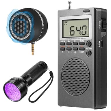 Dunzy Ghost Hunting Equipment Kit,Spirit Ghost Hunting Equipment Communication Include 1 Paranormal Radio 1 Speaker and LED UV Flashlight,Paranormal Research Tool Portable Detector(Retro Style)