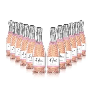 Kylie Minogue Signature Mini Prosecco Rosé, 12 X 20cl, Elegant Sparkling Rosé in a Heart-Emblazoned Bottle, Perfect for Gifting and Celebrations, Made in Italy