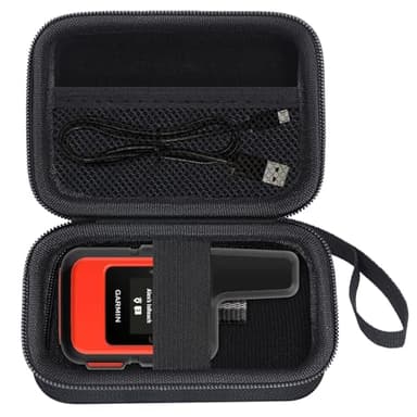 HESPLUS Hard Case for Garmin inReach Mini 2 / inReach Mini, Portable Satellite Communicator Handheld GPS Storage Bag with Accessories Pocket for Hiking, Travel, Camping - Black (CASE ONLY)