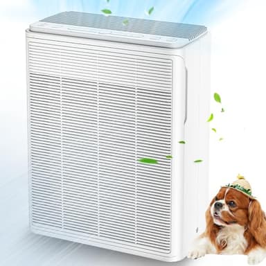 AIUZLK Air Purifier for Home Large Rooms Up to 2000 Ft²,3-in-1 H13 HEPA for Pet Dander,Hair and Smoke,22dB Ultra-Quiet Operation for Bedroom,Living room,office (White)