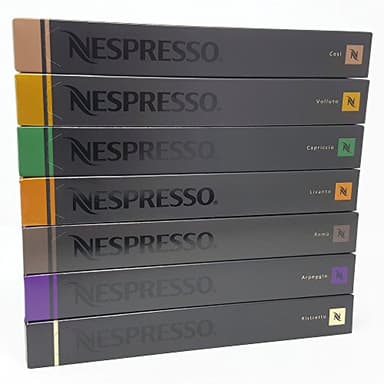 Nespresso Assortment, 70 Capsules – Ristretto, Arpeggio, Rome, Livanto, Capriccio, Volluto, Cosi