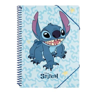 Grupo Erik A4 Display Folder - Disney Stitch Stationery | 30 Pockets - Propylene Sleeves | A4 Display Book, Document Envelope with Velcro Closure | Stitch Gifts, Disney Stationery