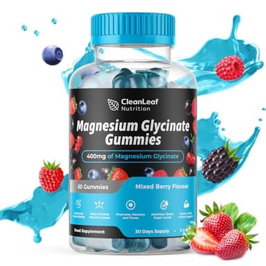 Magnesium Glycinate Gummies - 400mg High Absorption Formula for Sleep, Stress Relief & Muscle Health - Mixed Berry Flavor, Non-GMO, 30-Day Supply for Adults