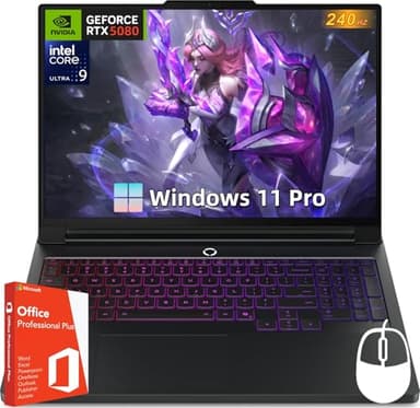 Lenovo Legion Pro 7i Gen 10 Gaming Laptop, GeForce RTX 5080 16GB GDDR7, Intel Ultra 9 275HX, 16.0" 240Hz OLED, 64 GB DDR5 RAM, 2 TB SSD, WiFi 7, Windows 11 Pro with Office Lifetime, w/Accessories